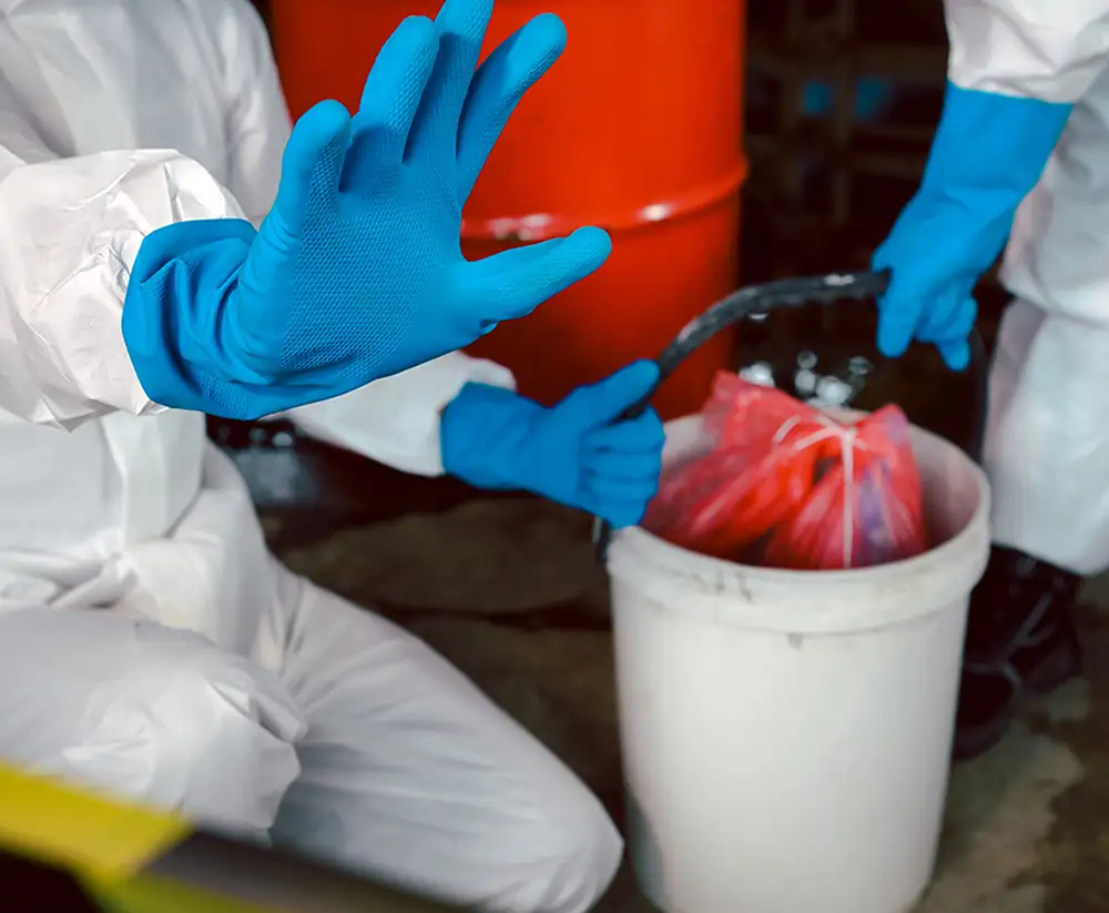 Emergency biohazard cleanup at a facility in Burbank, CA