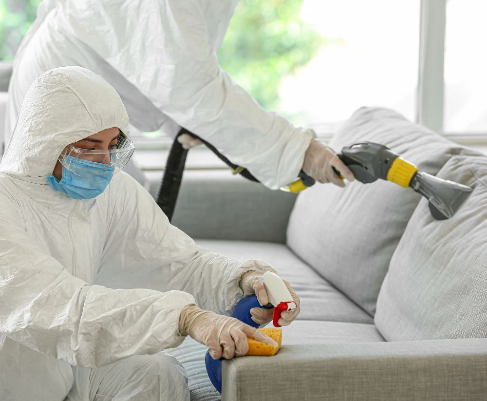 Specialists performing a hoarding cleanup project in Claremont, CA